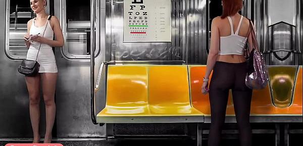  Upskirt Flashing in Subway — virtual reality with Jeny Smith